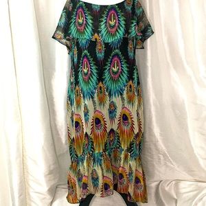 Buffalo (David Bitton) peacock dress, size Large.
